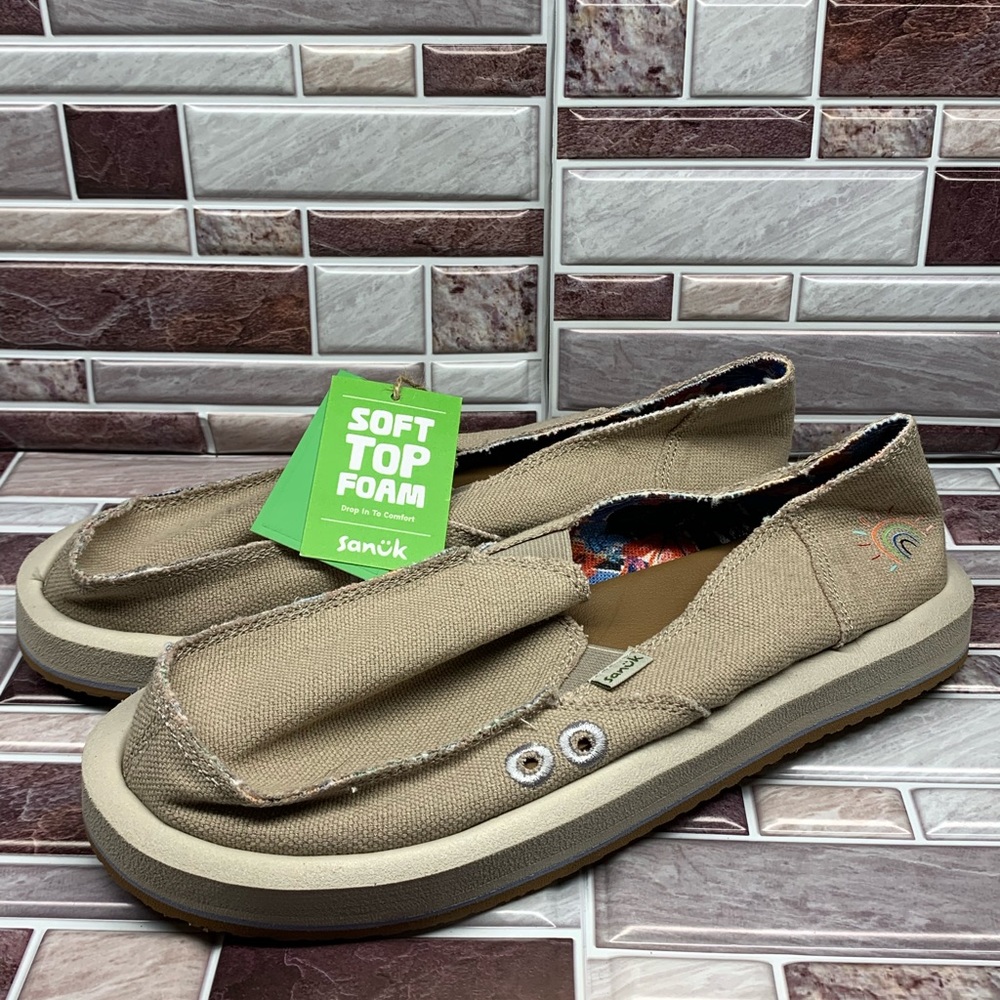 Sanuk Womens Pridewalk Surfer X PPF Cobblestone 8